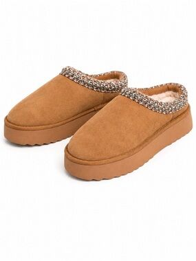 NEW Steve Madden Selden Brown Chestnut Suede Faux Fur Shearling Slip-On 7 10 & 1